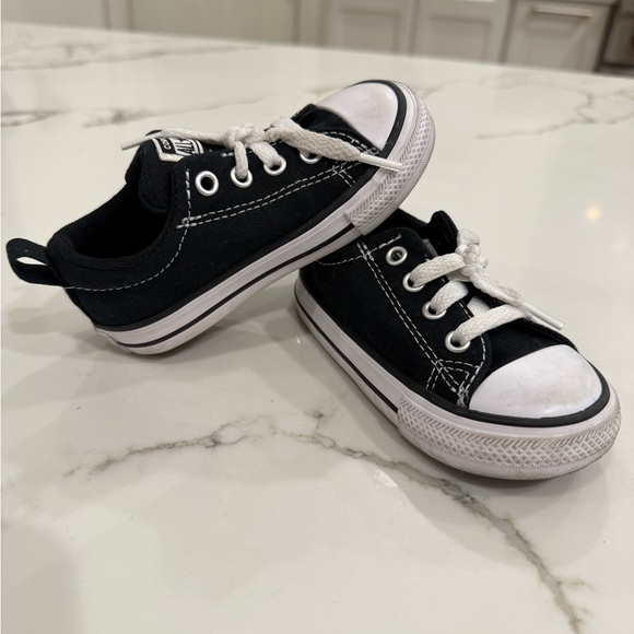 Kids Black Converse Sneakers - Picture 1 of 6